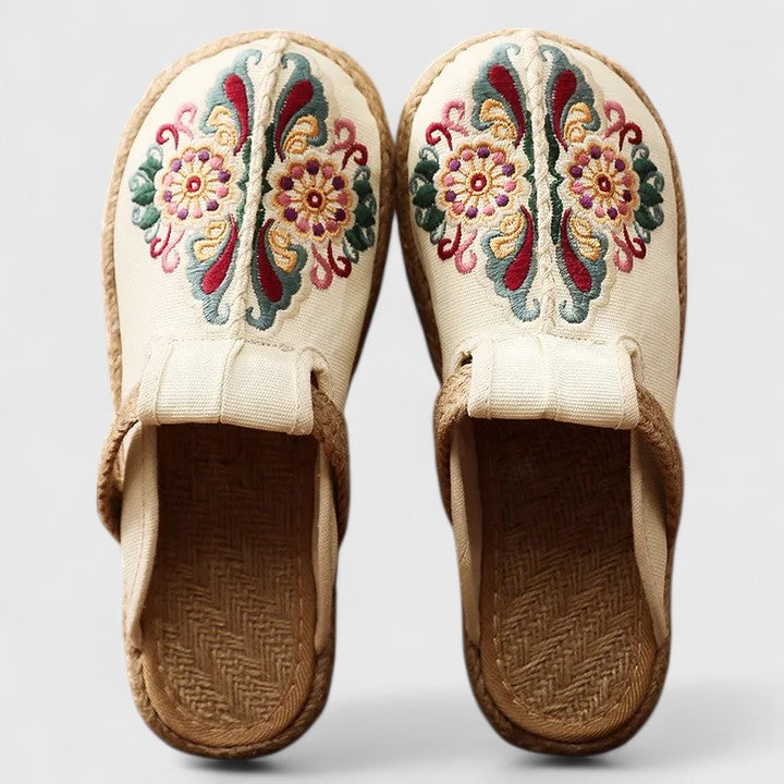 Marousse | Comfortable Handmade Floral Mules Image
