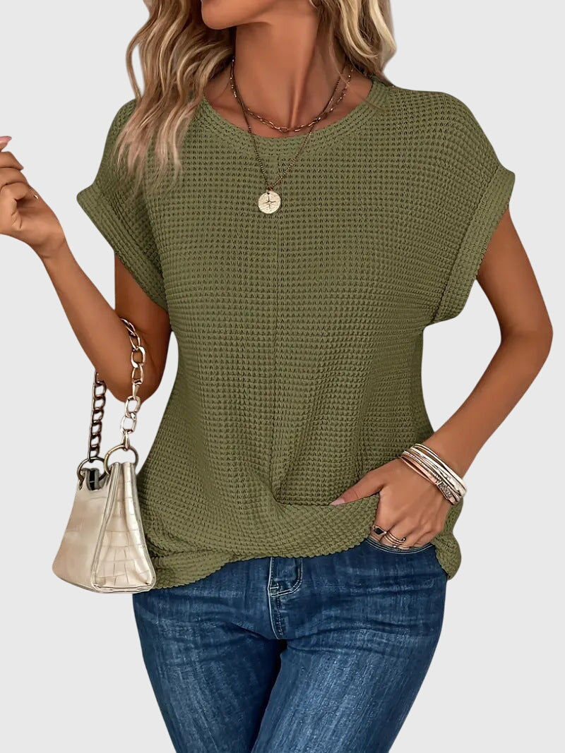Isa | Elegant Blouse With Crew Neck Image