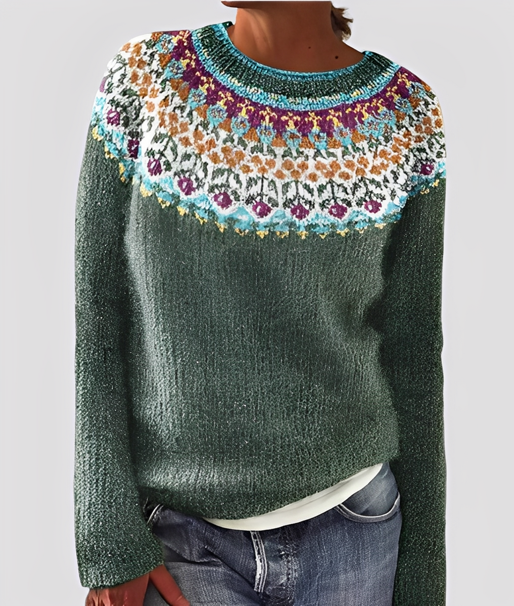 Women's Marled Crew Neck Jumper Relaxed Fit