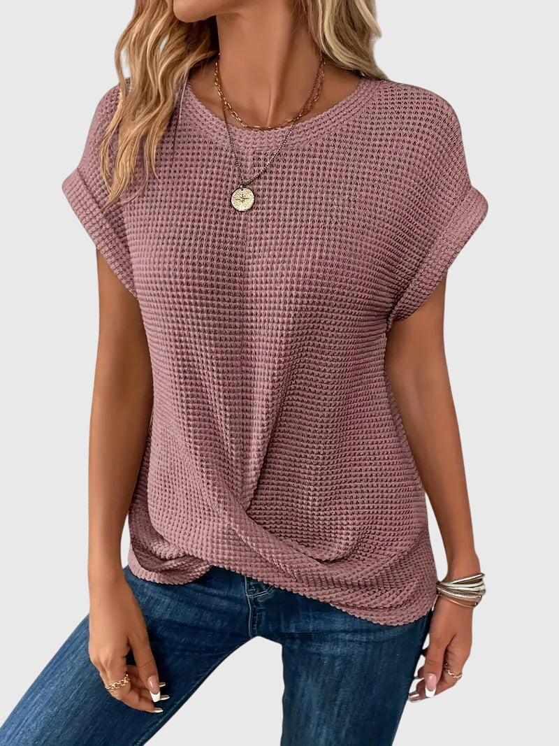 Isa | Elegant Blouse With Crew Neck Image