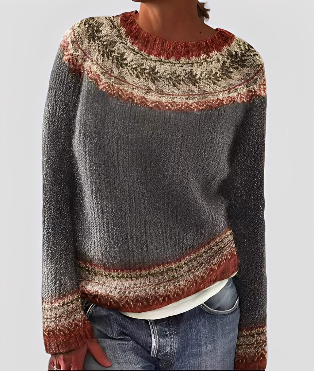 Women's Marled Crew Neck Jumper Relaxed Fit