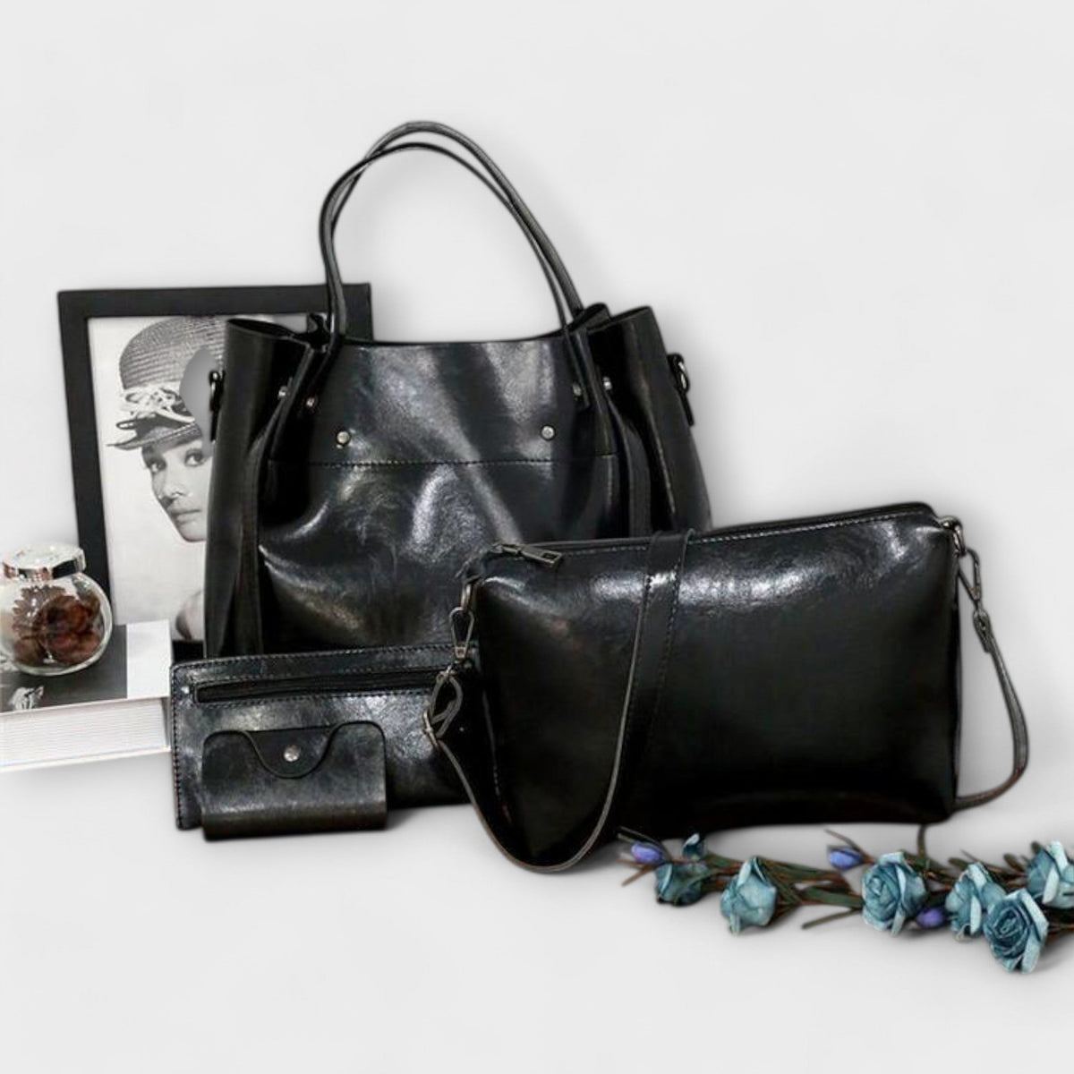 Olivia - 4-Piece Vintage Bag Set