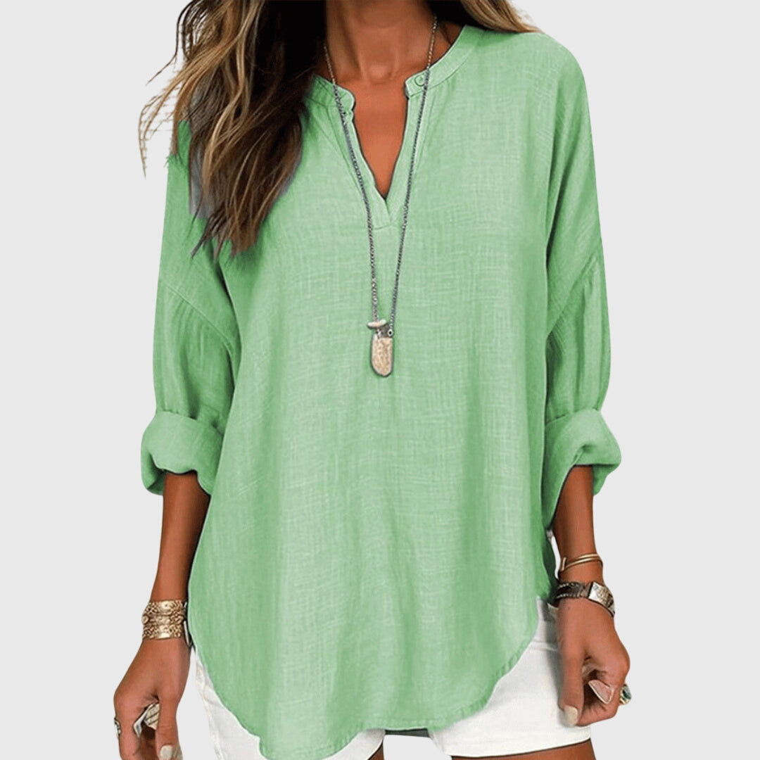 Lenara | Flowing Elegant Beach Shirt Image