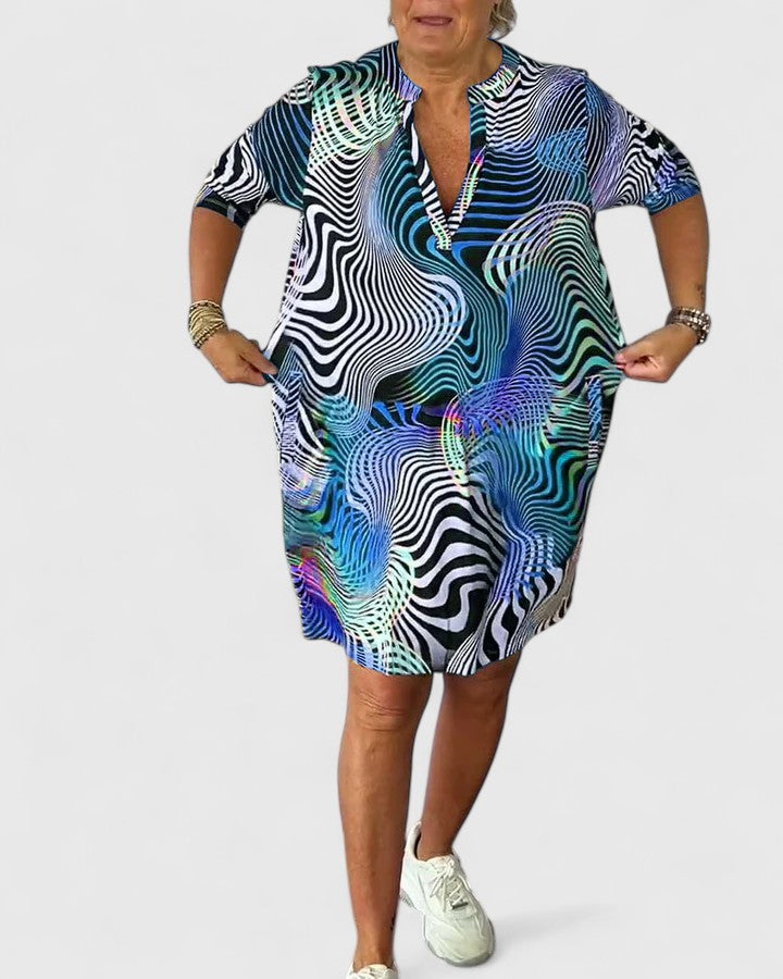 Helinae | Sophisticated V-Neck Dress Image