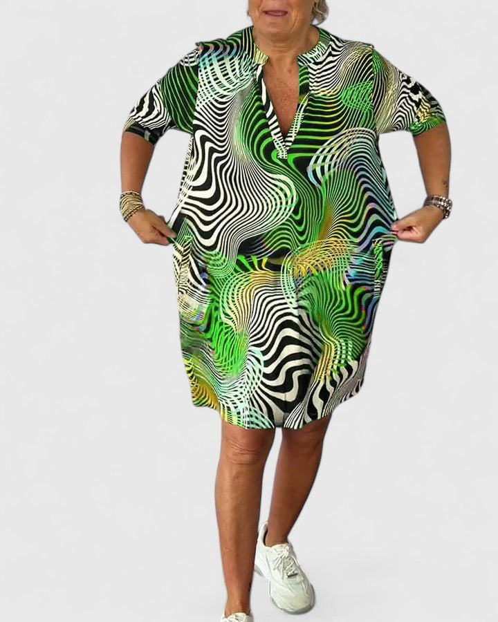 Helinae | Sophisticated V-Neck Dress Image