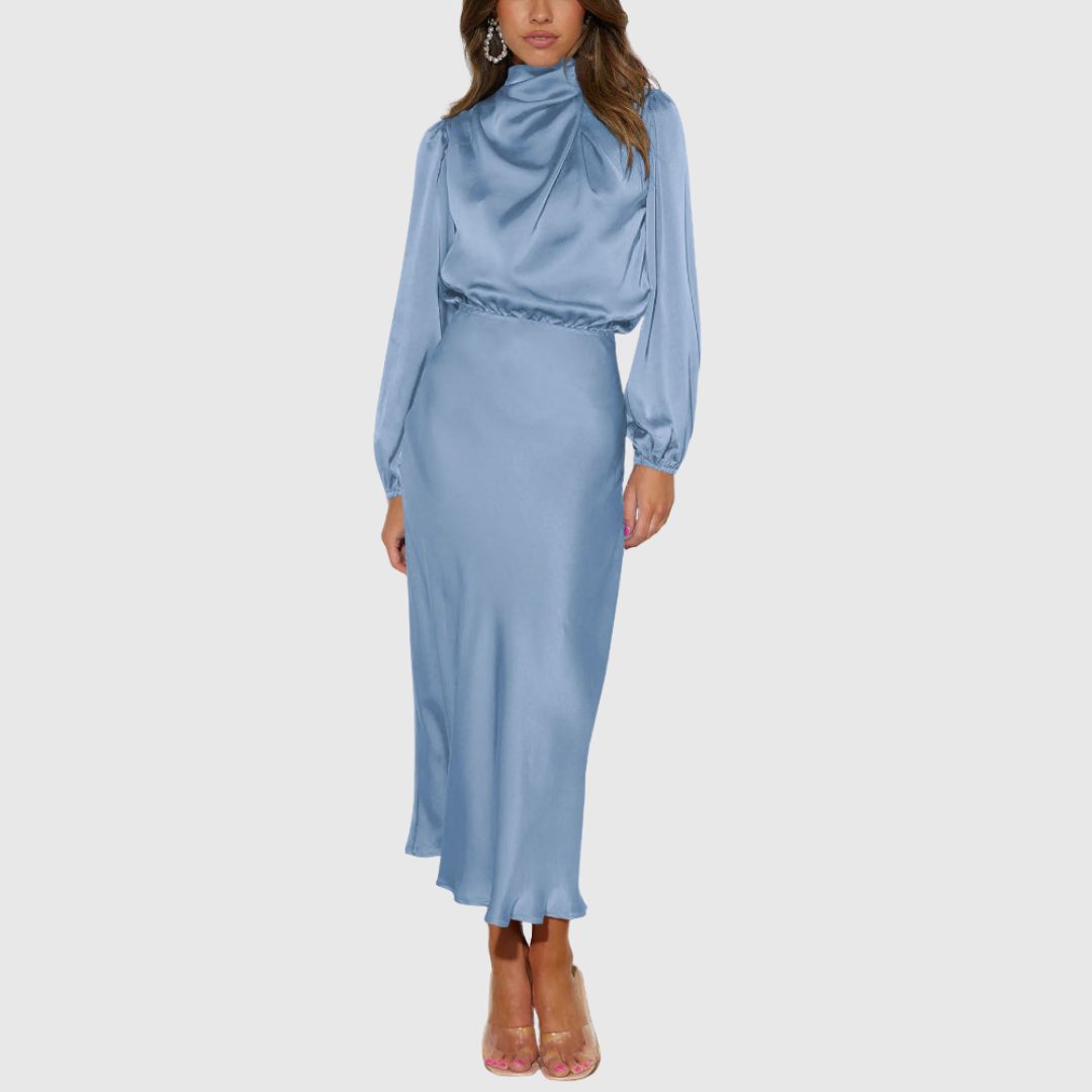 Maristella | Luxury Satin Maxi Dress Image