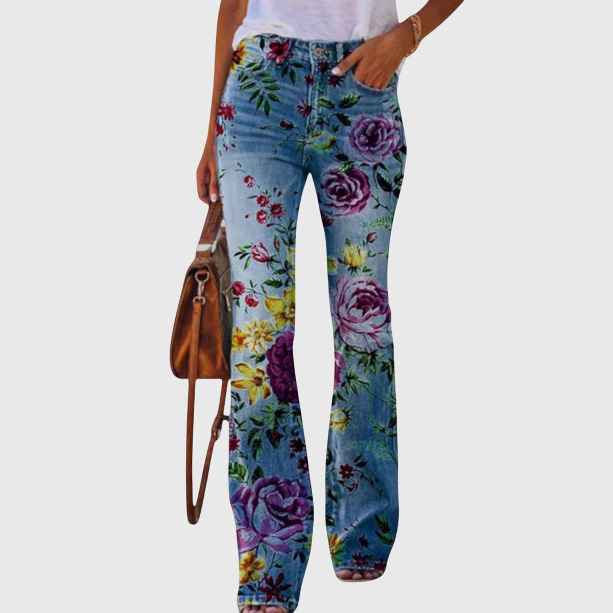 Pants With Flowers Image