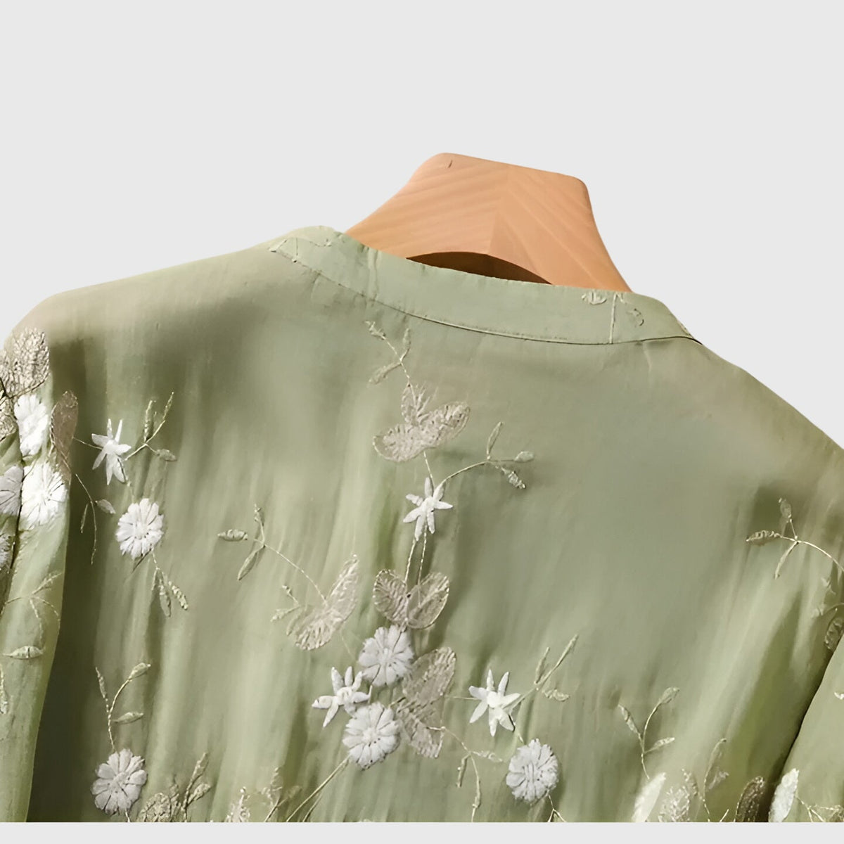 Nellie | Elegant Top With Embroidered Flowers Image