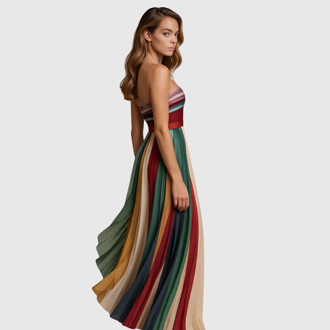 Isola | Chic Long Dress With Elegant Details Image