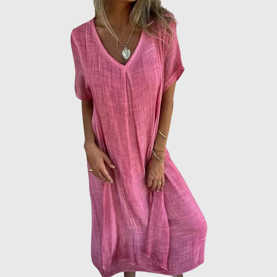 Fiona – Elegant Lightweight V-Neck Dress Image