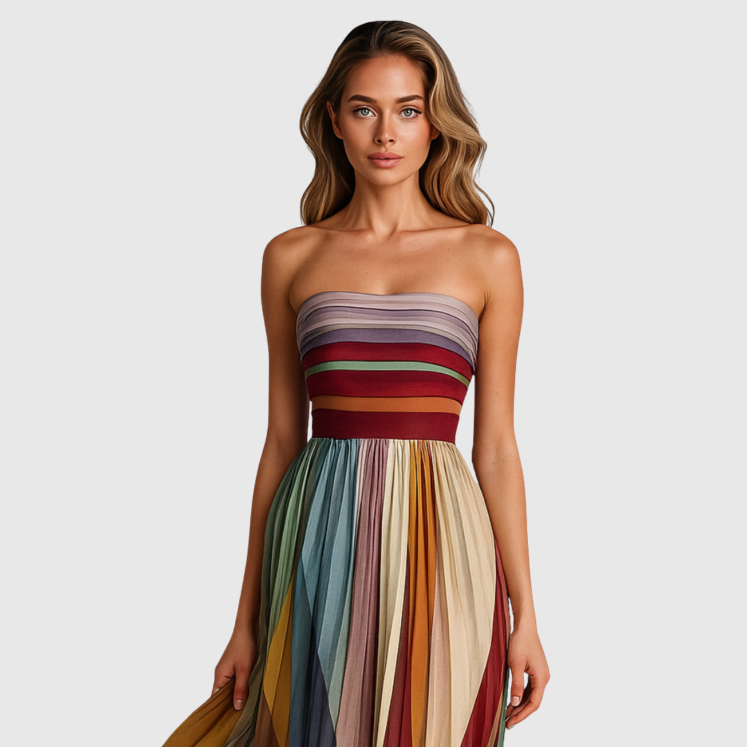 Isola | Chic Long Dress With Elegant Details Image