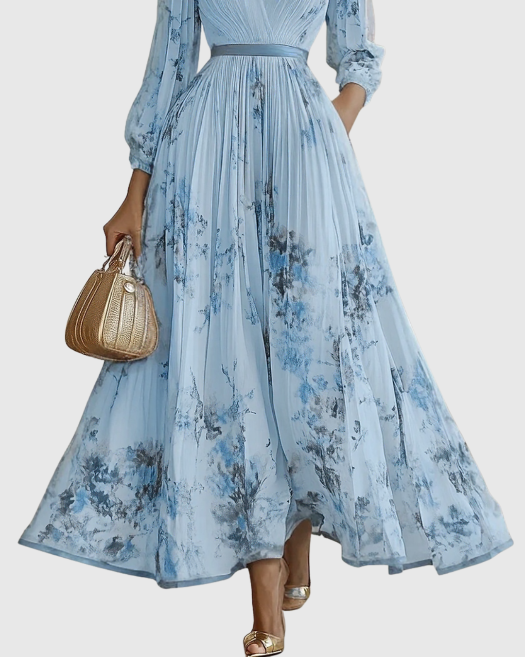 Rowella | Elegant Pleated Maxi Dress Image