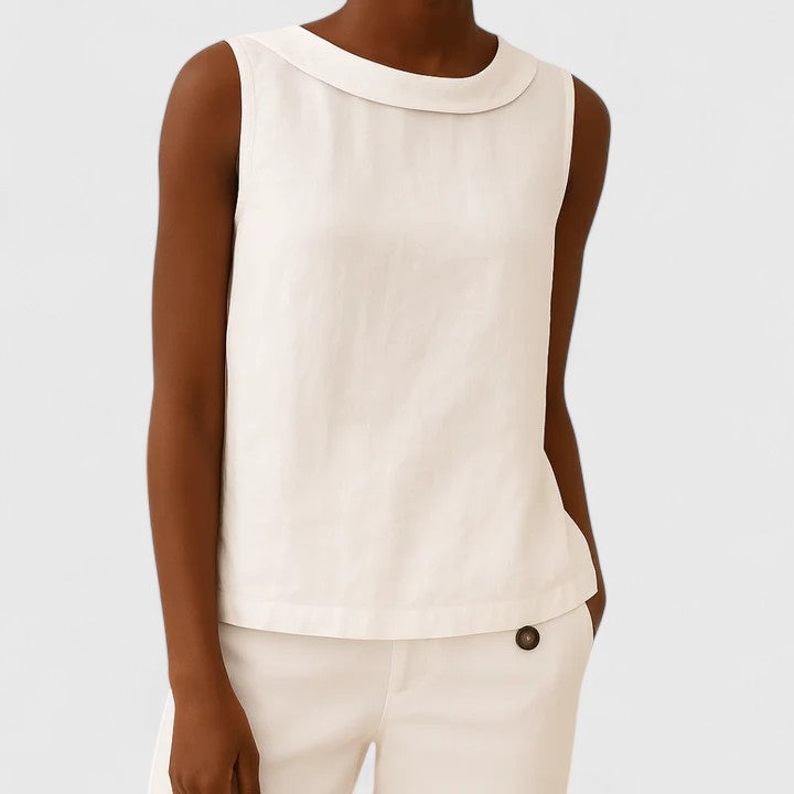 Anastine | Elegant Top With Roll Collar Image