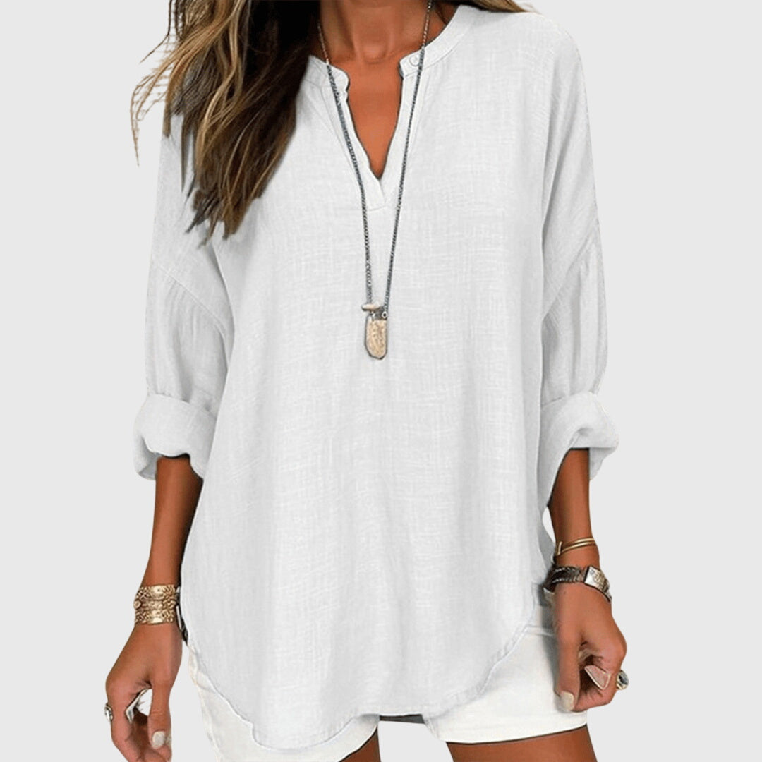 Lenara | Flowing Elegant Beach Shirt Image