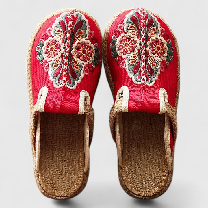Marousse | Comfortable Handmade Floral Mules Image