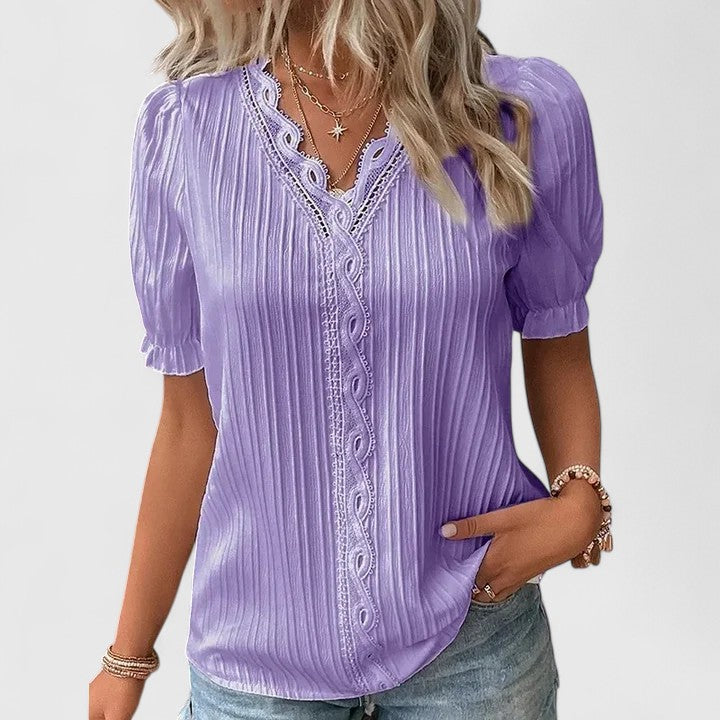 Avienne | Elegant V-Neck Blouse Image