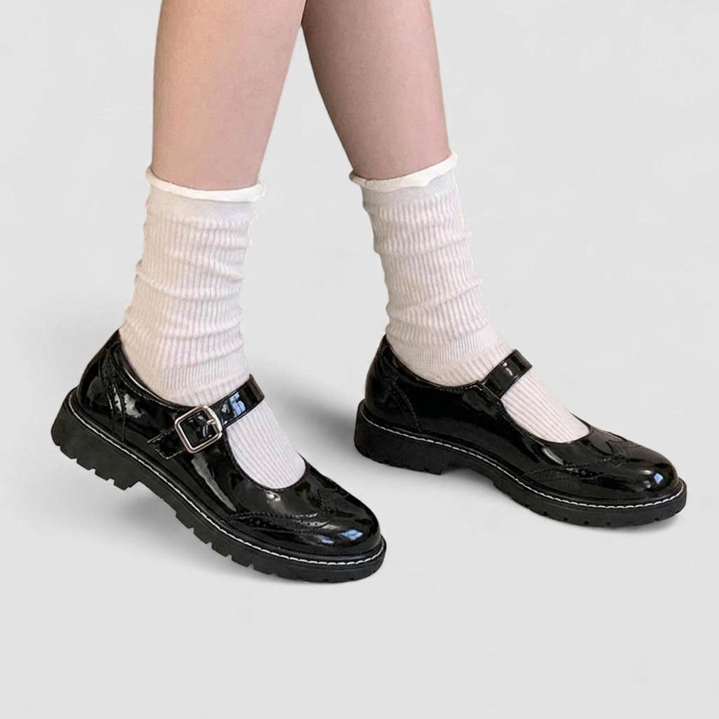 Auryzhel | Orthopaedic Vintage Brogue Mary Jane Shoes Image