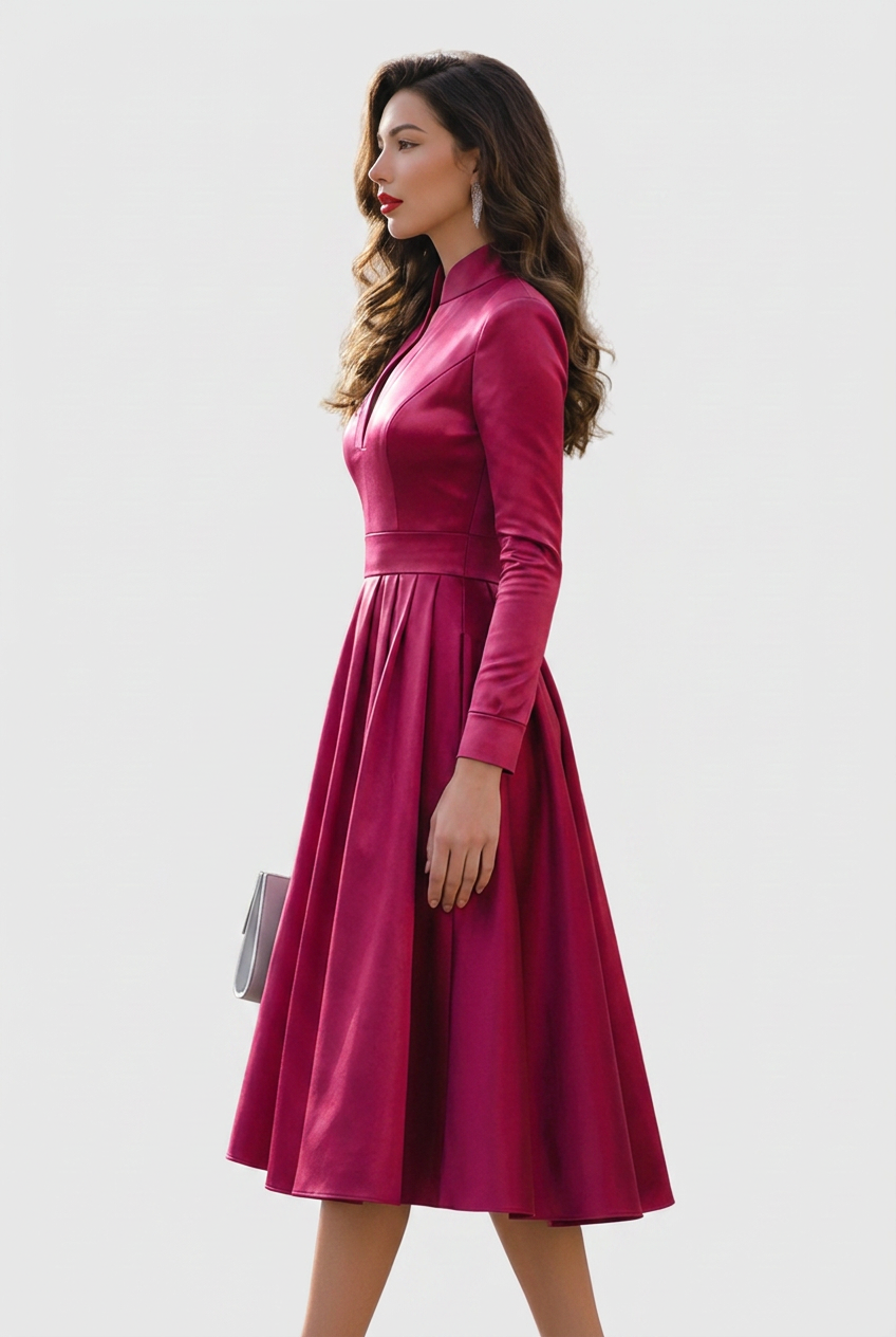 Avelina | V-Neck Midi Dress Image