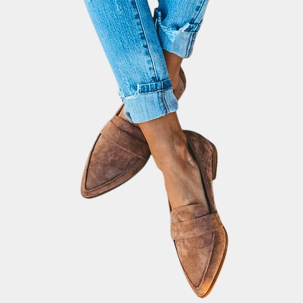 Women's Pointed Loafers with Slip-On Design Image