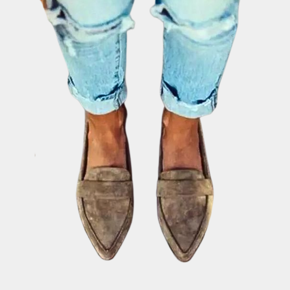Women's Pointed Loafers with Slip-On Design Image