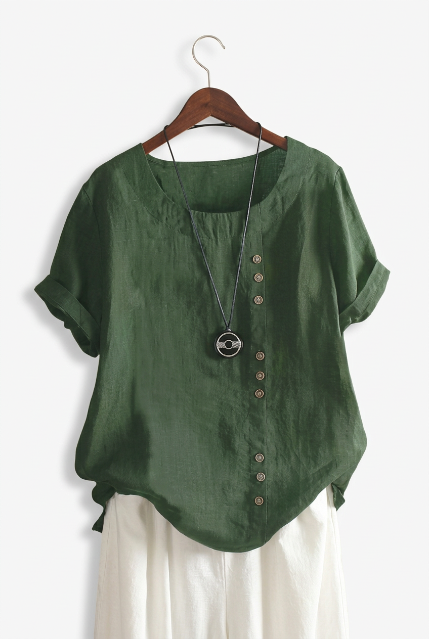 Elisavie | Comfortable Short Sleeve Blouse Image