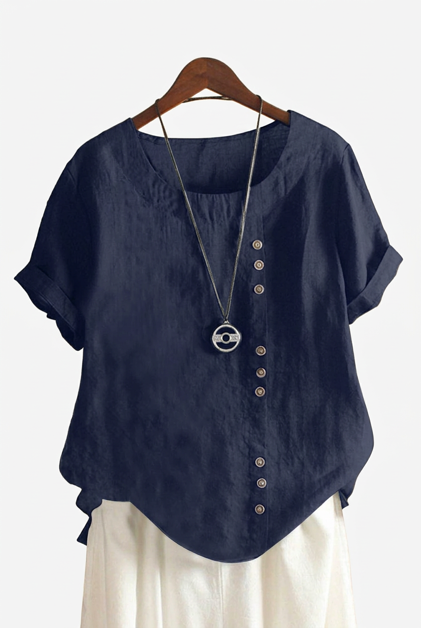 Elisavie | Comfortable Short Sleeve Blouse Image