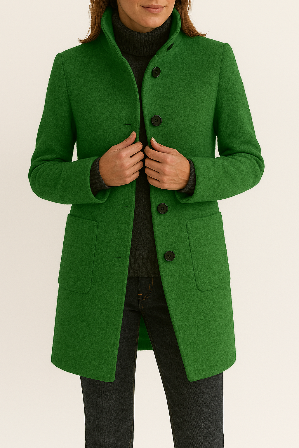 Modern women's wool coat – Isabella Image