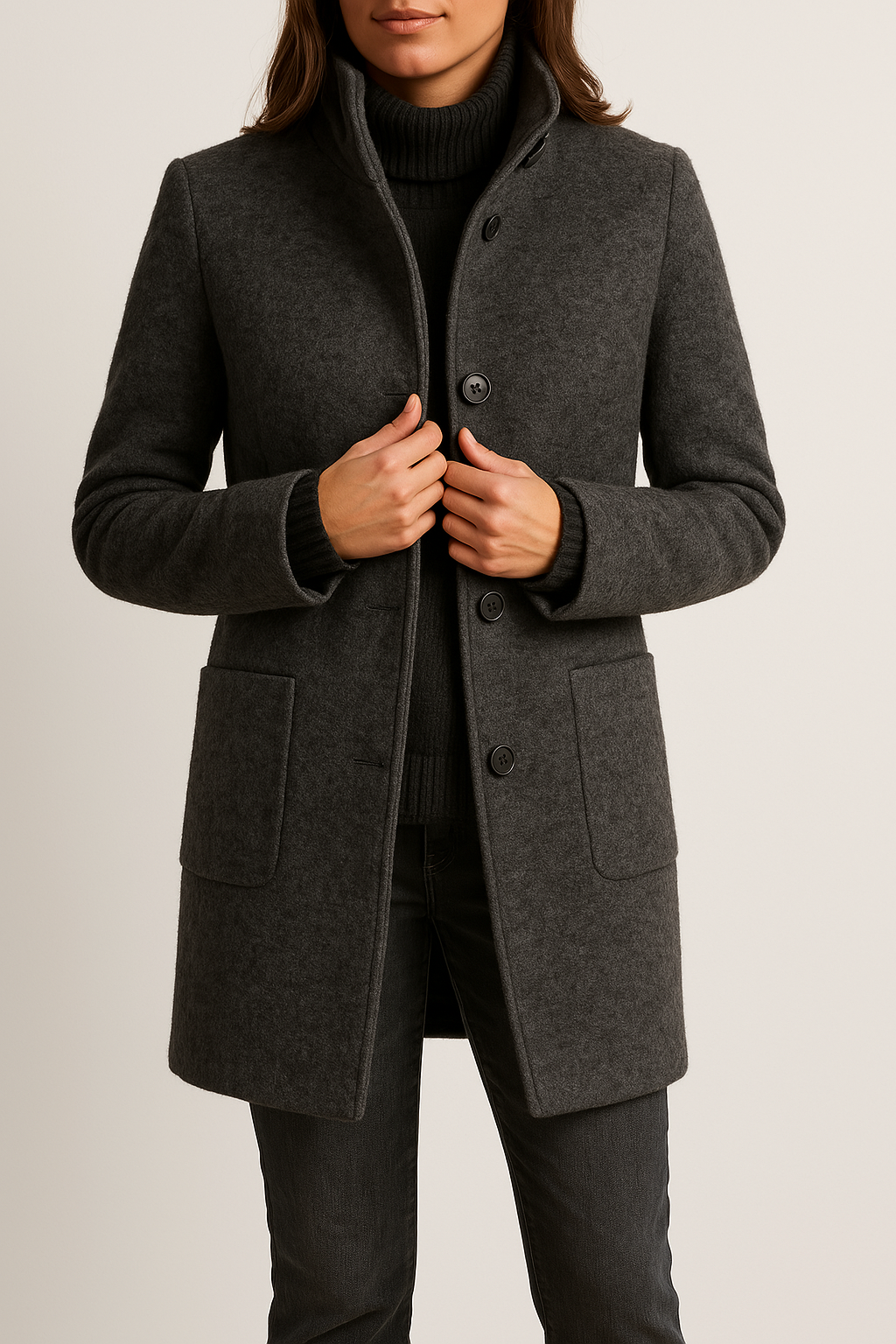 Modern women's wool coat – Isabella Image