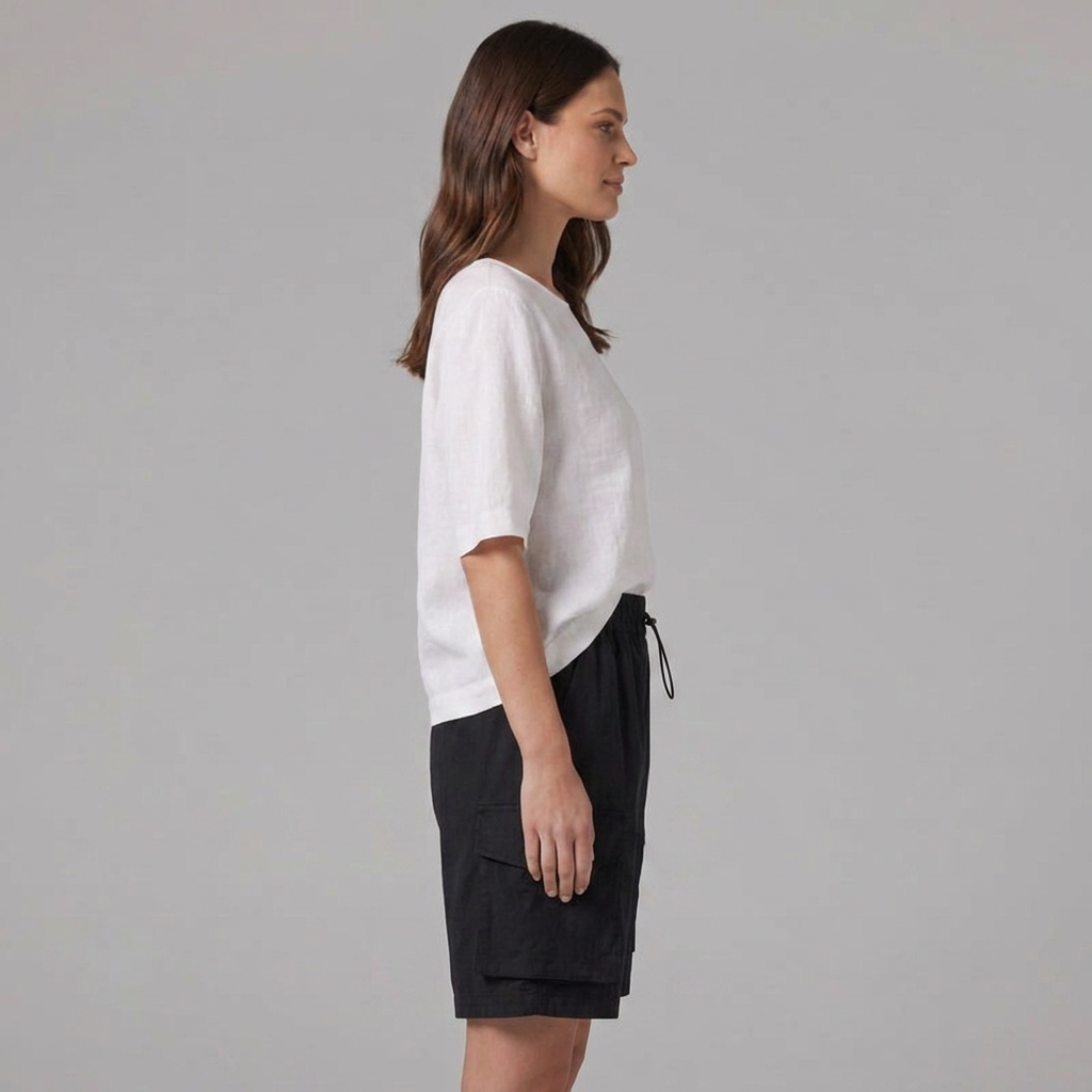 Mila | Women’s Relaxed Cargo Bermuda Shorts Image
