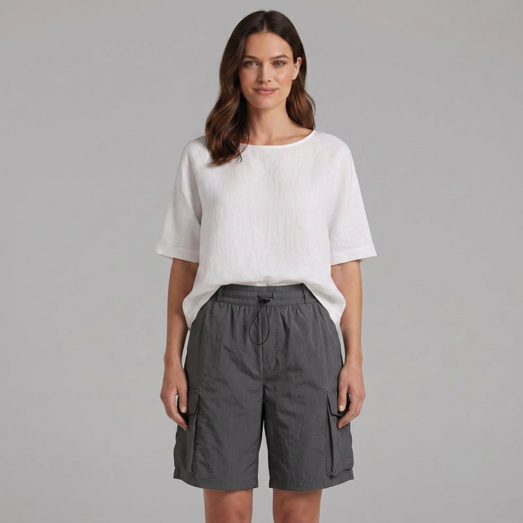 Mila | Women’s Relaxed Cargo Bermuda Shorts Image