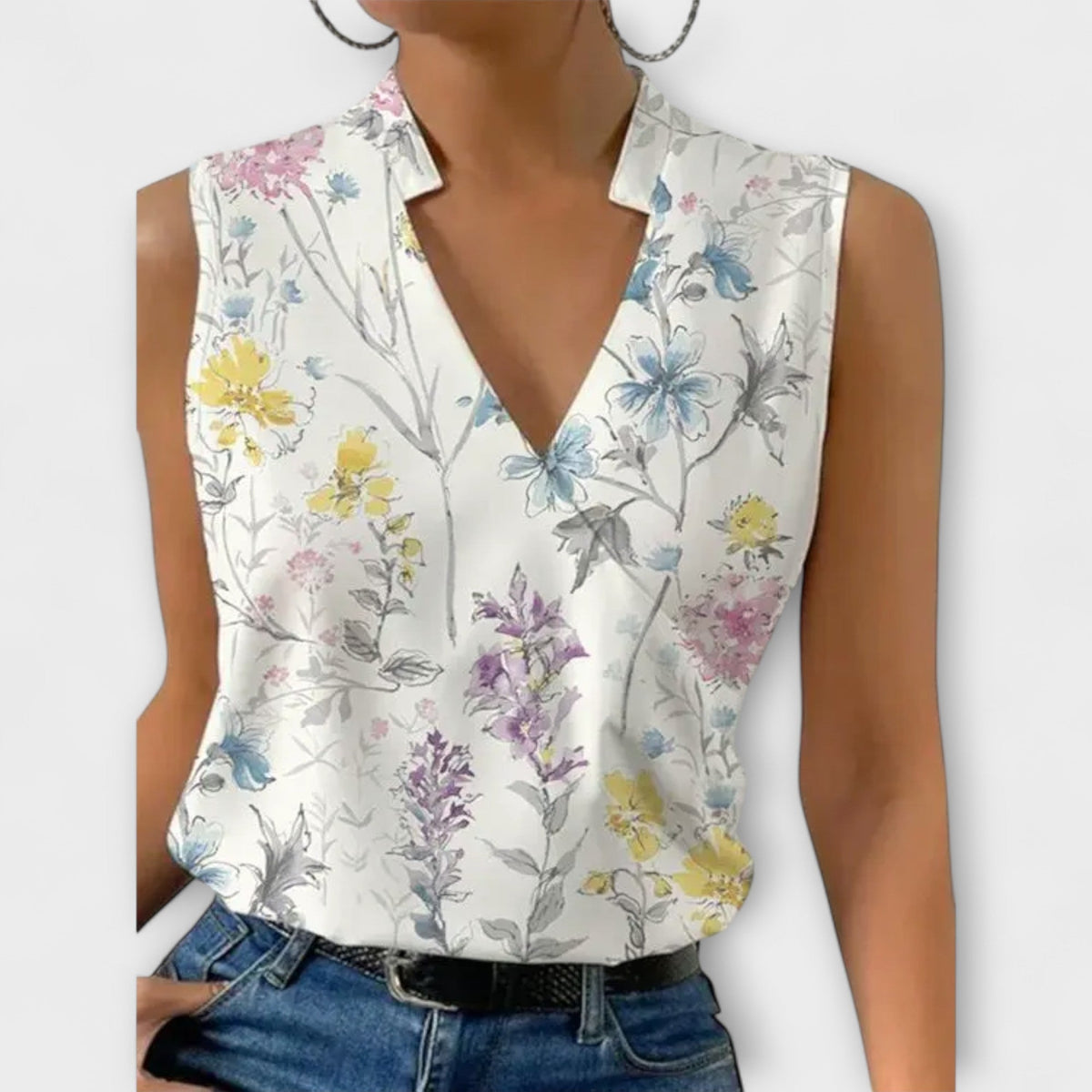 Loretta | Sophisticated V-Neck Top Image