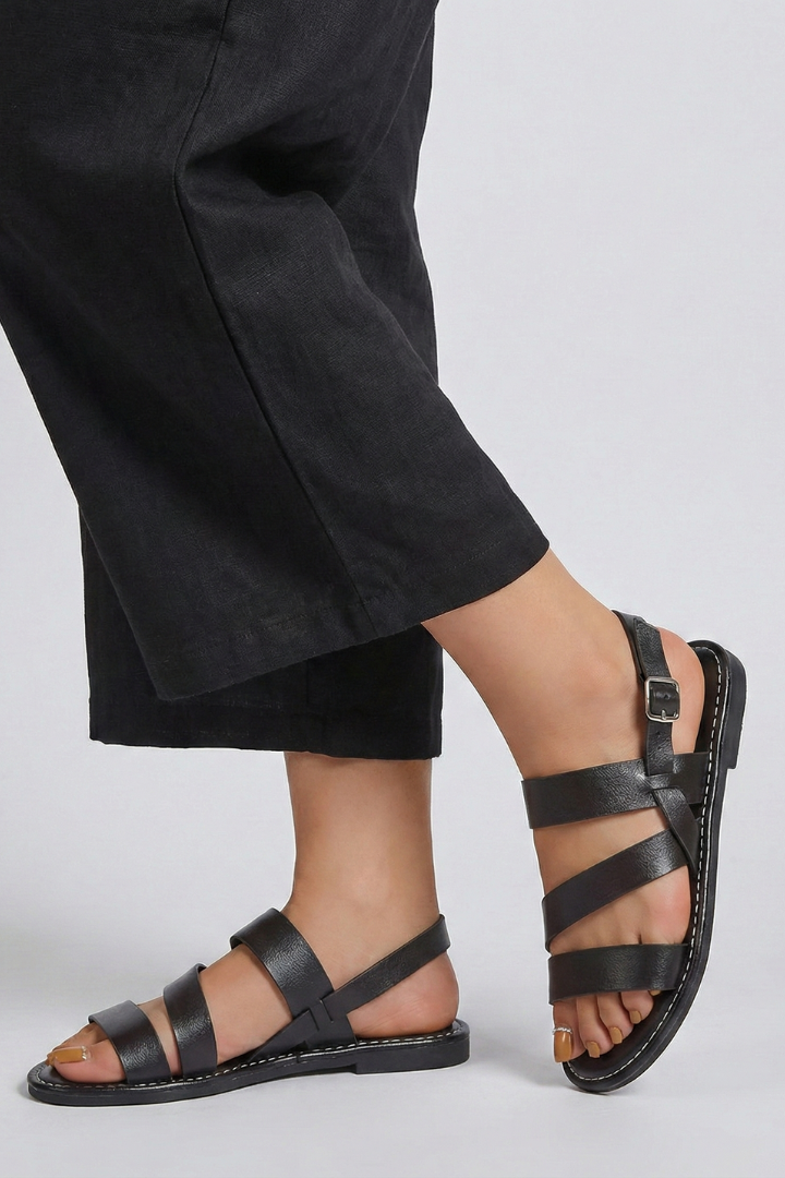 Makayla | Women’s Modern Flat Sandals with Back Strap Image