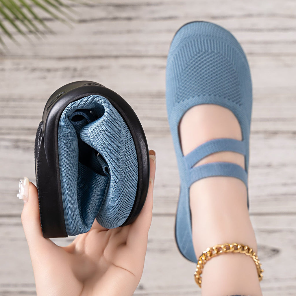 Women's Mary Jane Slippers with Breathable Knit Upper