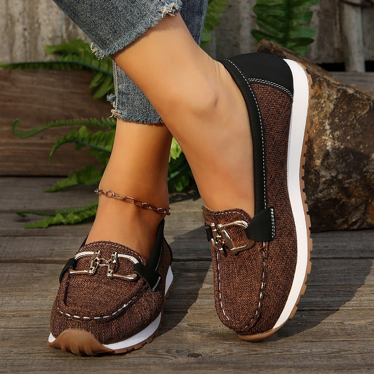 Women's Slip-On Loafers with Padded Footbed Image