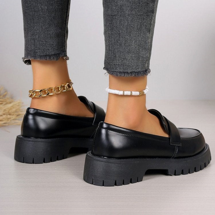 Women's Platform Loafers with Chunky Lug Sole
