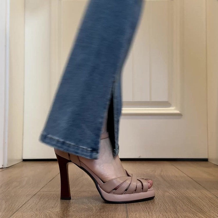 Women's Strappy Platform Sandals with Block Heel