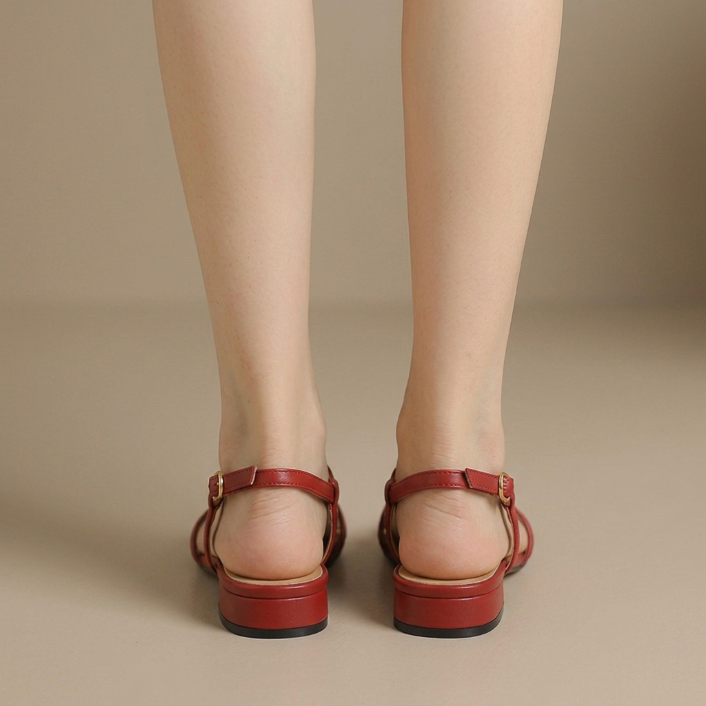 Roselle | Elegant Knotted Criss-Cross Slingback Sandals Image