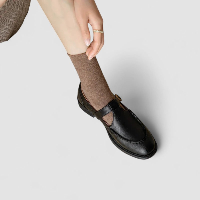 Zhelynne | Orthopaedic Square-Toe Mary Jane Shoes Image