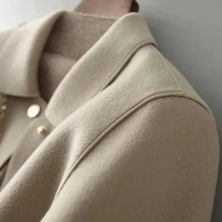 Women's Button-Front Jacket with Peter Pan Collar