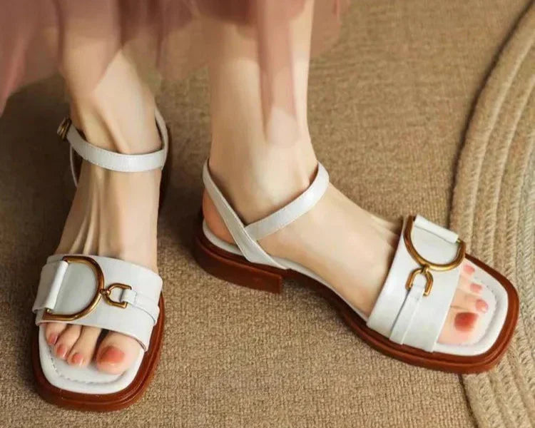 Amara | Buckled Flat Sandals Image