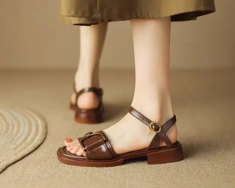 Amara | Buckled Flat Sandals