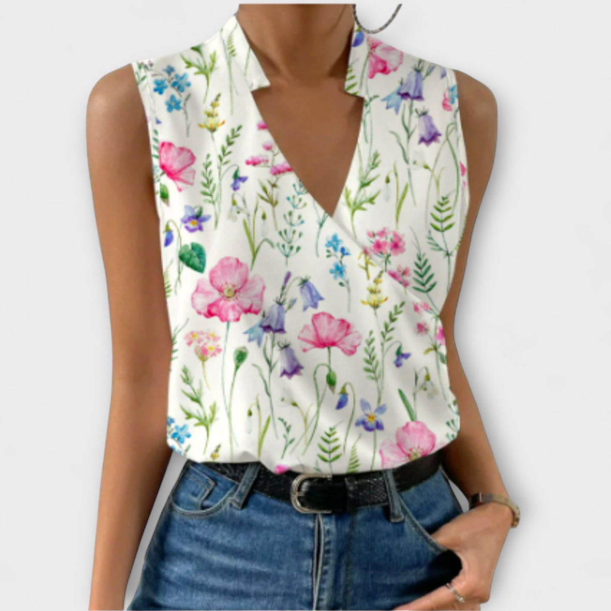 Loretta | Sophisticated V-Neck Top
