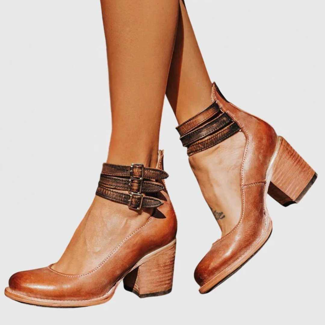Nina | Elegant and Comfortable Block Heel Sandals Image