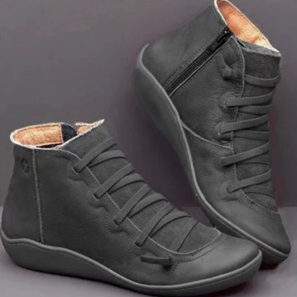 Women's Ankle Boots with Lace-Up Front for Casual Wear