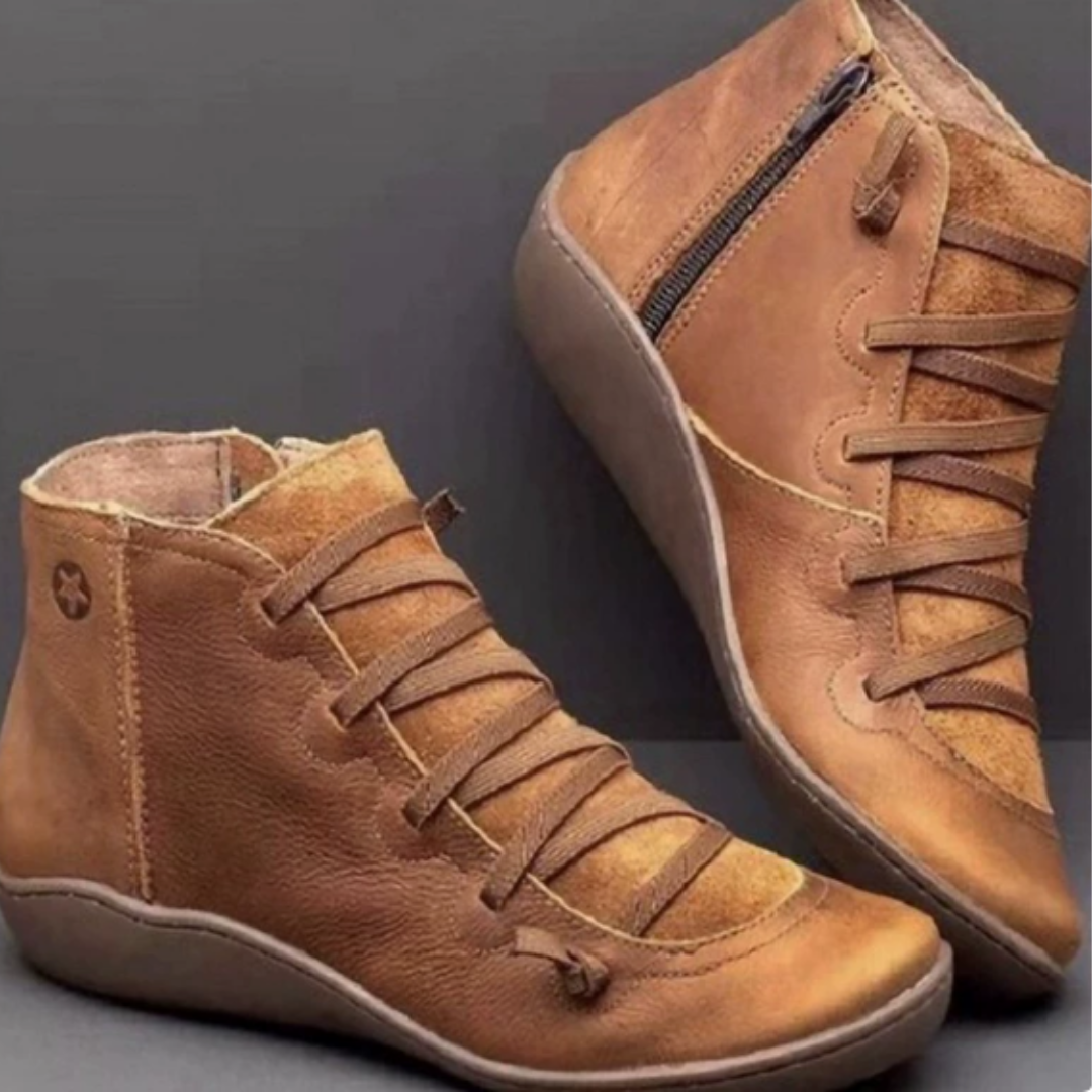 Women's Ankle Boots with Lace-Up Front for Casual Wear
