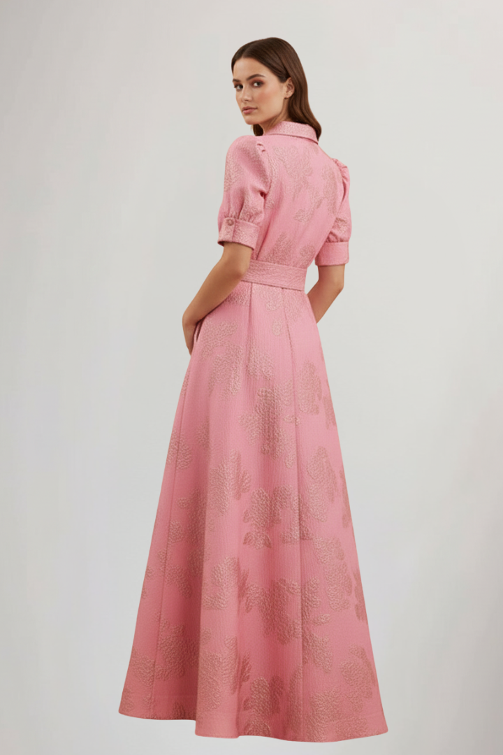 Paige | Women’s Short Sleeve Belted Maxi Dress Image