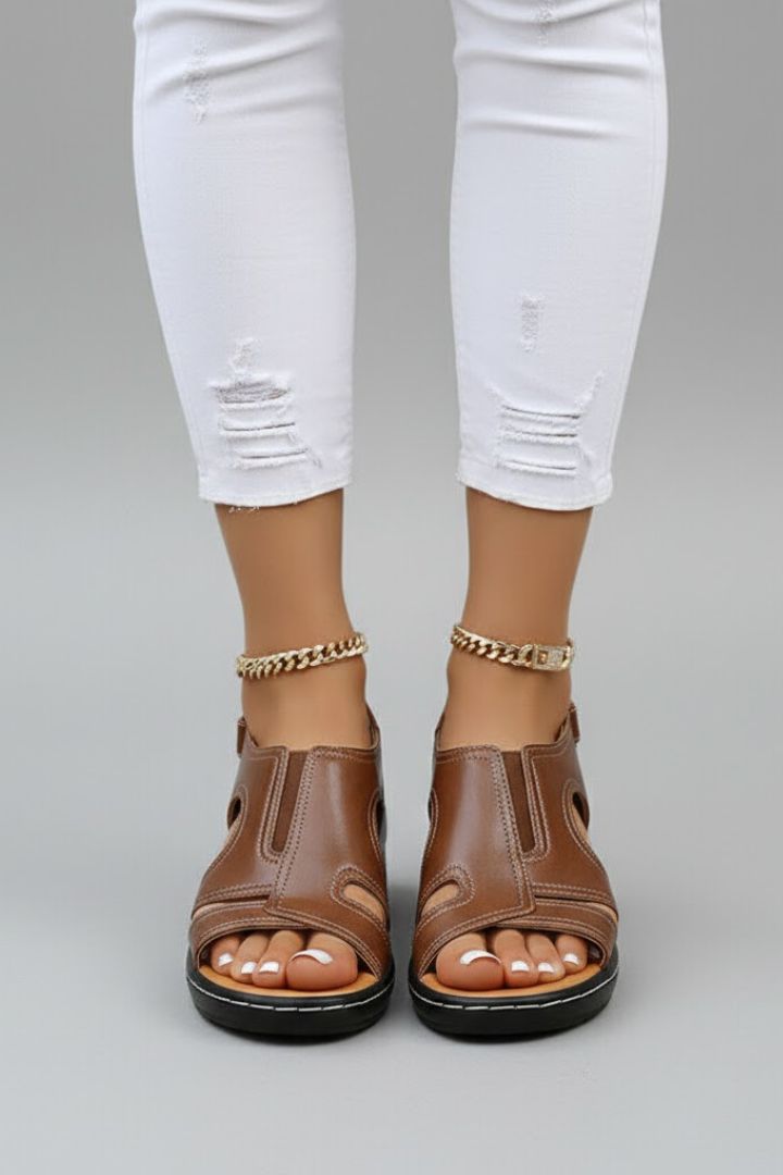 Katherine | Women’s Platform Open Toe Cutout Sandals Image