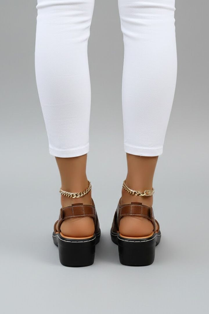 Katherine | Women’s Platform Open Toe Cutout Sandals Image