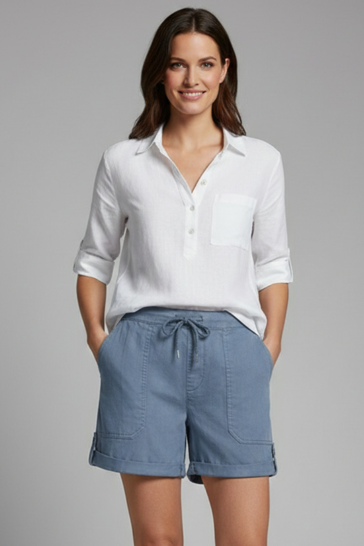 Jasmine | Women’s Drawstring Casual Pocket Shorts Image