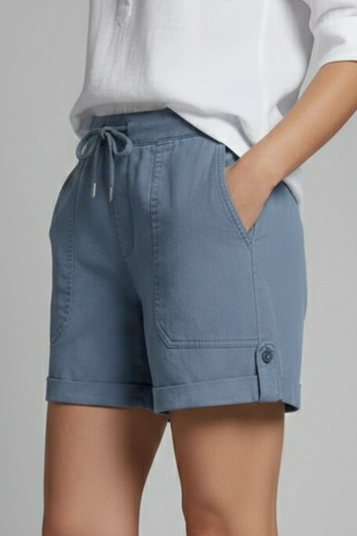 Jasmine | Women’s Drawstring Casual Pocket Shorts Image